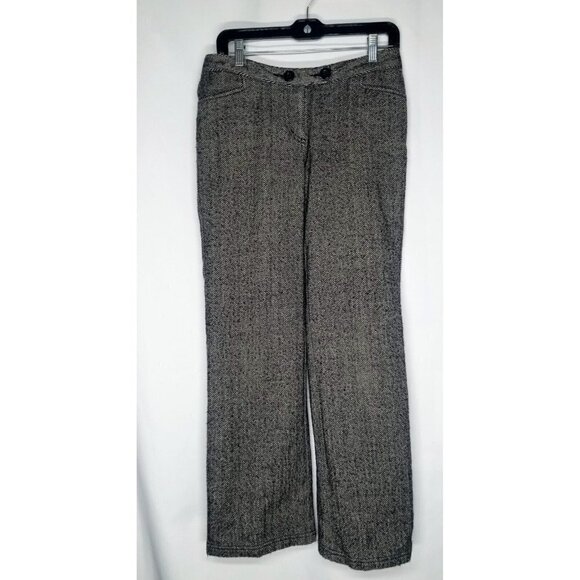 Tulle Wool Pant size 3 junior herringbone wide leg‎ business casual  beige black - Picture 1 of 16